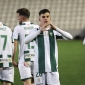 Luismi celebra su gol ante el Linares. Foto: Fran Prez