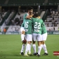 Los jugadores del Crdoba CF celebran el tanto conseguido por Puga. Foto: Fran Prez